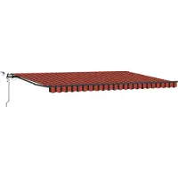 Syfax Markisenstoff mit Orange und Braun 500 x 300 cm Polyester