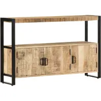 Syfax Beistellschrank 120x30x75 cm Massivholz Mango
