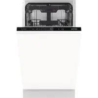 Gorenje G400 Vollintegrierbarer Geschirrspüler, 45 cm, Voll integriert, Single (45 cm breit), Weiß, Schwarz, Tasten, Edelstahl