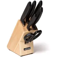 Jamon 5 Messer und Scherenblock Nizza 136100 6 Stück Edelstahl Nitrum und mango Polypropylen mit Geschenkkarton