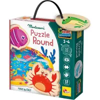 Lisciani Montessori Rundes Meer Mit 6 Holz Tieren Puzzle 6 Stücke Mehrfarbig Mehrfarbig One Size