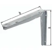 Alberts Gustav Konsole 200x250mm Stahl roh feuerverzinkt aus T-Profil - 800703