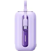 JOYROOM Powerbank 10000Mah Colorful Series 22.5W Mit 2 Eingebauten Usb C Und Lightning Kabeln Lila (Jr-L012)