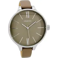 Oozoo Damen Armbanduhr beige Analog C9543 Timepieces Lederarmband D2UOC9543