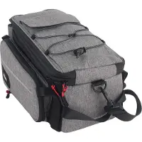 Wiltec Gepäckträgertasche grau, Fahrradtasche Gepäckträger bis 20 l Stauraum, wasserresistente Fahrrad Tasche, Gepäcktasche leichte Handhabung