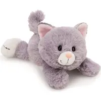 Nici Kuscheltier Katze 20cm - grau - Weiches Plüschtier – niedliches Stofftier zum Kuscheln & Spielen – tolle Geschenkidee für Kinder & Erwachsene - 62143