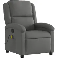 Syfax Massagesessel Dunkelgrau Stoff