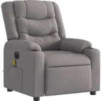 Syfax Massagesessel Elektrisch Taupe Stoff