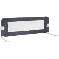 Northix Faltbares Kleinkinderbettgitter mit verstellbaren Gurten, 121 x 40,5 x 42 cm, Grau