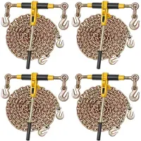StarTech.com Ratschen-Lastspanner - Zurrkettenbinder G80 - Tragkraft 3.628 kg - 4er-Pack - Für Transport, Abschleppen, Holzfällerei - Für Zurrketten und Spannketten