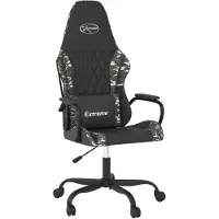 Syfax Gaming-Stuhl mit Massagefunktion Schwarz Tarnfarben Kunstleder