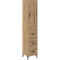 Syfax Highboard Artisan-Eiche 34,5 x 34 x 180 cm Holzwerkstoff