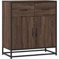 Syfax Sideboard Braun Eichen-Optik 68x35x76 cm Holzwerkstoff