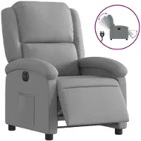 Syfax Relaxsessel Elektrisch Hellgrau Stoff