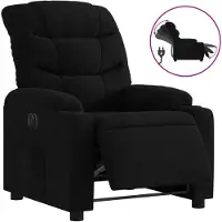Syfax Relaxsessel Elektrisch Schwarz Stoff