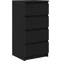 Syfax Sideboard Schwarz Eichen-Optik 37,5x35x76 cm Holzwerkstoff