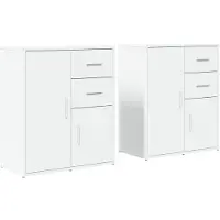 Syfax Sideboards 2 Stk. Weiß 60x31x70 cm Holzwerkstoff