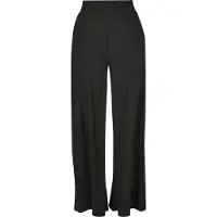 Urban Classics TB5029 - Ladies Rib Jersey Wide Leg Pants black 4XL