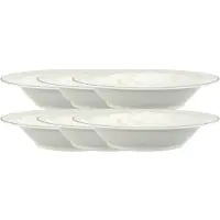 Villeroy & Boch Schale "Salatschalen Ivoire ø 20,5 cm 6er Set weiß-gold", bunt (weiß, gold), L:20,5cm, Schüsseln, Schale