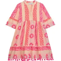 DANAMADE Sommerkleid "Dresses DLOTTE", Mädchen, Gr. 152, pink (neon pink), Obermaterial: 60% Baumwolle, 40% Polyester. Futter: 100% Baumwolle, Kleider Sommerkleid
