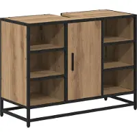 Syfax Badezimmerschrank Artisan-Eiche 80 x 33 x 60 cm Holzwerkstoff