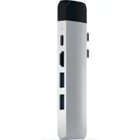 Satechi ST-TCPHES, USB 3.2 Gen 1 (3.1 Gen 1) Type-C, Silber, MicroSD (TransFlash), HDMI, RJ-45, USB 3.2 Gen 1 (3.1 Gen 1) Type-A, USB 3.2 Gen 1 (3.1 Gen 1) Type-C, Aluminium, USB