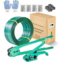 StarTech.com Umreifungsset - Manuelles Umreifungsgerät - 6-teilig - PET-Umreifungsband 457 m - Verschlusshülsen 450 Stück - Kantenschutzecken 150 Stück - Für Verpackung, Transport & Lagerung