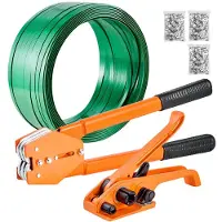 StarTech.com Umreifungsset - Manuelles Umreifungs- & Spanngerät - 4-teilig - 304,8 m PET-Umreifungsband - 300 Metallklemmen/Verschlusshülsen - Bandschneider - Für Verpackung, Transport & Lager