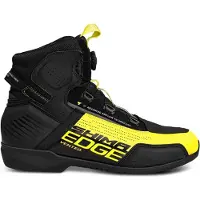 SHIMA Edge Vented Motorrad Schuhe, schwarz/gelb, 48