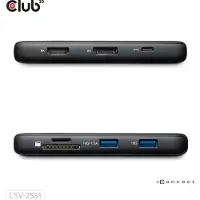 Club 3D CLUB3D 8-1 Portable Dock USB Type-C 10Gbps to HDMI and DisplayPort 8K30Hz PD Max.100Watt, Kabelgebunden, USB Typ-C, 100 W, 1.4/2.2, 10,100,1000 Mbit/s, Schwarz