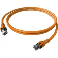EasyLan DualBoot PushPull IP20 Patchkabel, Cat.6A (Class EA), S/FTP, orange, 2 m