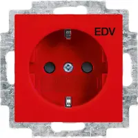 Busch Jaeger Busch-Jaeger SCHUKO Steckdosen-Einsatz rot 20 EUC/DV-917