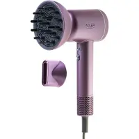 Adler Haartrockner | AD 2270p SUPERSPEED | 1600 W | Temperaturstufen 3 | Ionenfunktion | Diffusordüse | Lila