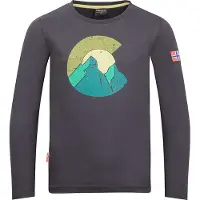 TROLLKIDS - Kid's Halsafjord Longsleeve - Longsleeve Gr 98 grau