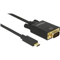 DeLOCK 85261, 1 m, USB Typ-C, VGA (D-Sub), Männlich, Männlich, Gold
