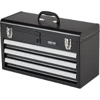 Vevor Werkzeugkiste 520x218x304mm, Werkzeugkasten mit 3 Schubladen, Werkzeugkoff