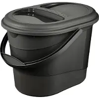 Keeeper -Abfalleimer "elsa" mit Deckel oval graphite