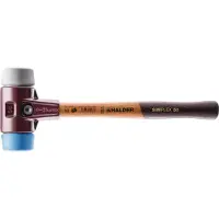 HALDER SIMPLEX Schonhammer Ø 40 mm TPE-mid grau / TPE-soft blau mit Tempergussgehäuse