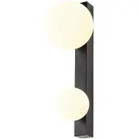 SLV 1009145 SUN WL, double, G9, Wandaufbauleuchte, rund, 2 x max. 5 W, IP20, schwarz