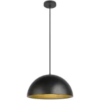 SLV 1008536 FORCHINI M 40, Pendelleuchte, E27, Pendellänge 150 cm, 1x max. 40 W, matt schwarz / matt gold