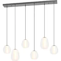Stars of Light LED-Hängelampe Menorca nickel 143cm 6-flg CCT