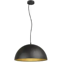 SLV Hängelampe Forchini M, 50 cm, schwarz/goldfarben, Metall