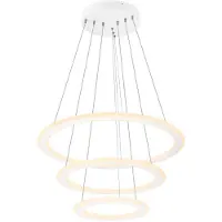 SLV 1007702 ONE FLAT, Pendelleuchte, triple, 300 cm, 2700/3000 K, DALI 2, Touch, weiß