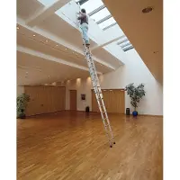Munk Günzburger Aluminium-Schiebeleiter 2-teilig ohne Traverse 2x24 Sprossen