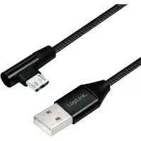 Logilink CU0142, 0,3 m, USB A, Micro-USB B, USB 2.0, 0,48 Gbit/s, Schwarz
