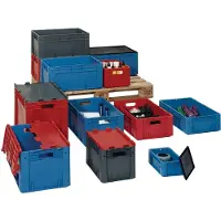 LA-KA-PE Transportstapelbehälter L400xB300xH145mm - VTK400/145-0 BLAU