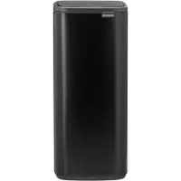 Brabantia Bo Touch Bin, 10 l, Rechteckig, Stahl, Schwarz, Kunststoff, Terrasse