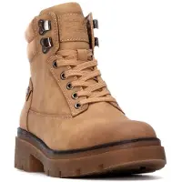 Refresh für Damen. 17318703-BEIGE Stiefelette 173187 braun (37), Wohnung, 1 bis 3 cm, Reißverschluss, Lässig, Draußen