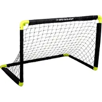 Dunlop Fußballtor 90 x 59 x 61 cm - Faltbares fußball Tor - Fussballtore für Garten Kinder und Erwachsene - Fussball Trainingszubehör für Innen und Aussengebrach - Kunststoff -Schwarz/Gelb