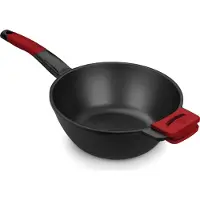 BRA Premiere A412028, Rund, Wok-/Bratpfanne, Schwarz, Aluminium, 5,5 mm, Keramik, Gas, Halogen, Induktion, Versiegelte Platte